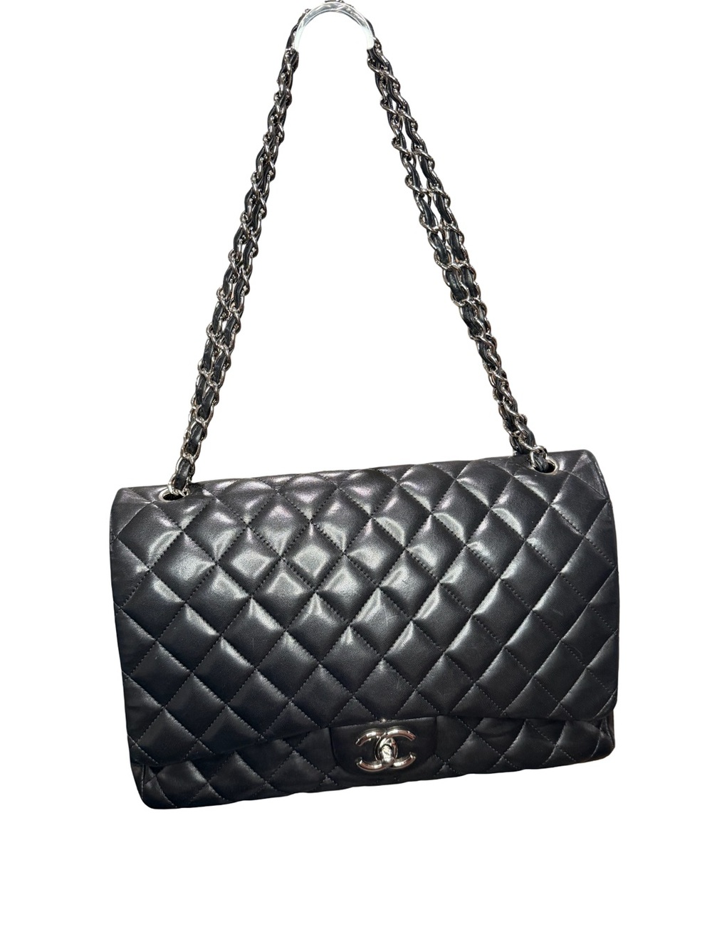 Chanel Maxi double flap with silver hardware